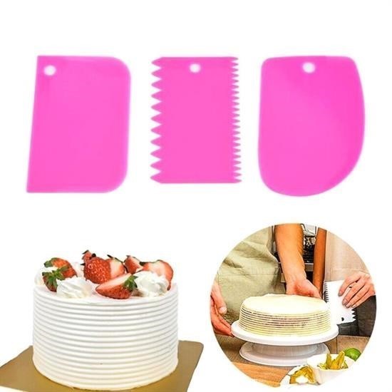 GENEL® Pasta Hamur Şekillendirici Spatula Kesici Kazıyıcı Dekoratör Set