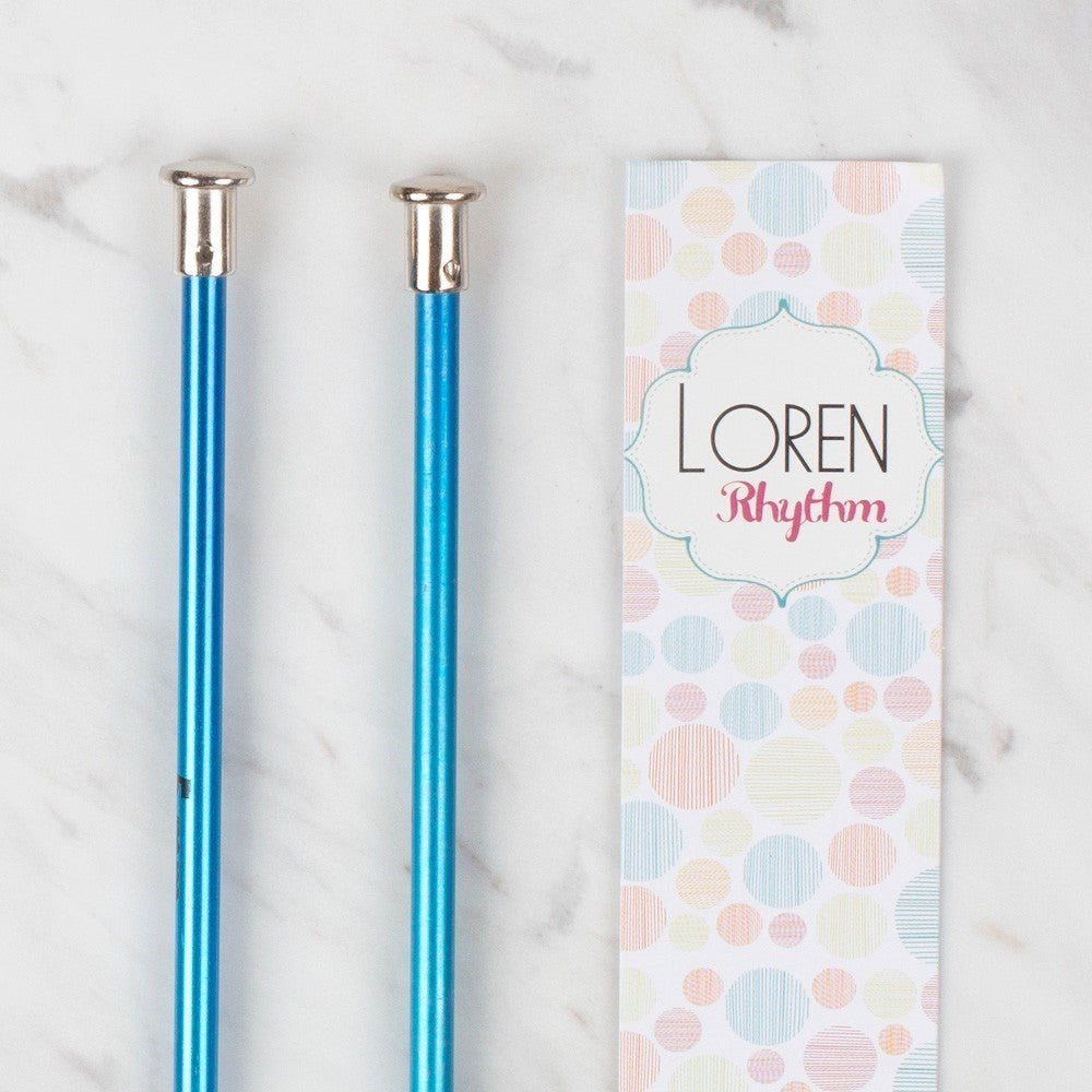 Loren Rythm 5mm Mavi Renkli Metal Örgü Şişi - UcuzaGeliyor