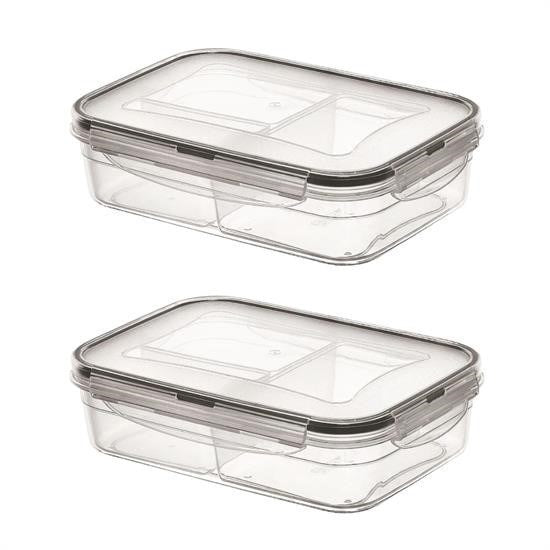 GENEL® 3 Bölmeli Kilitli Kapaklı 1 Litre Erzak Saklama Kabı LC-510