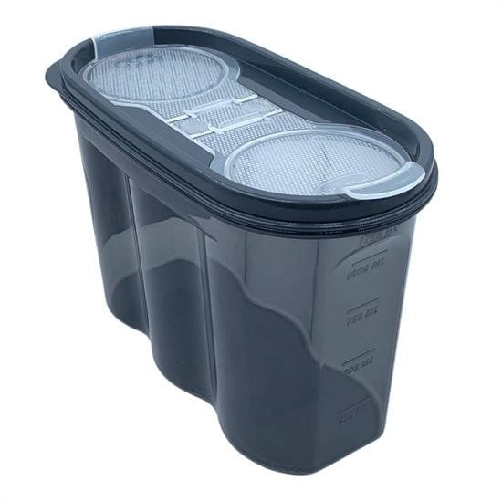 GENEL® 2 Kapaklı Ölçekli Erzak Saklama Kabı - 1,2 Litre - SA930