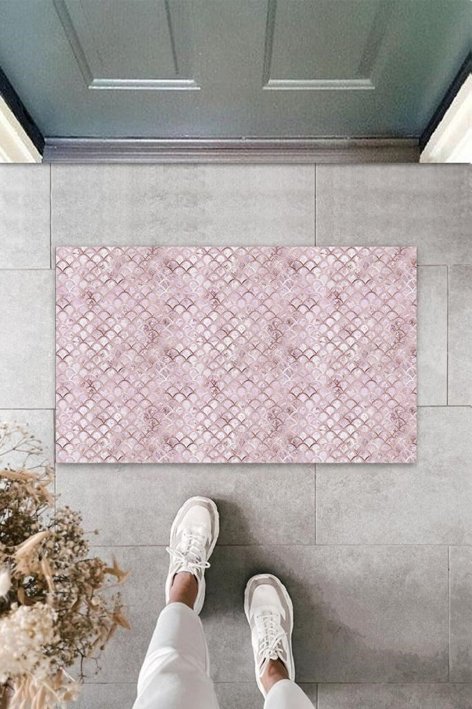 Dijital Baskı Pembe Karışık Paspas K-3085 - UcuzaGeliyor
