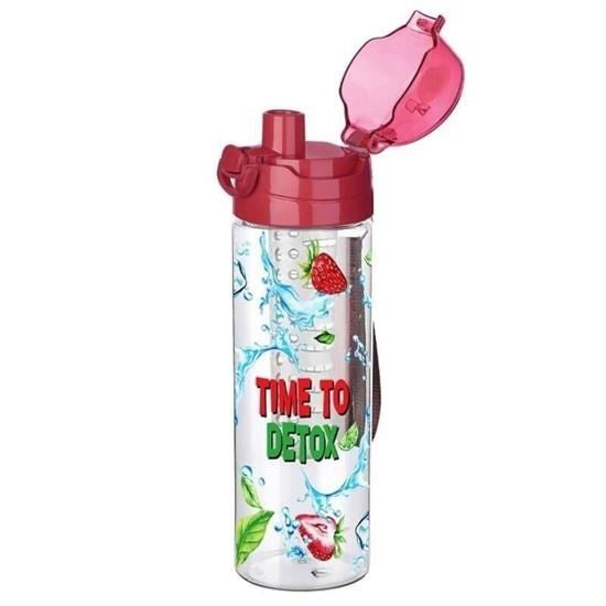 GENEL® Tutma Saplı Kilitli Kendiliğinden Süzgeçli Kolay Taşınabilir Detoks Sporcu Diyet Matarası