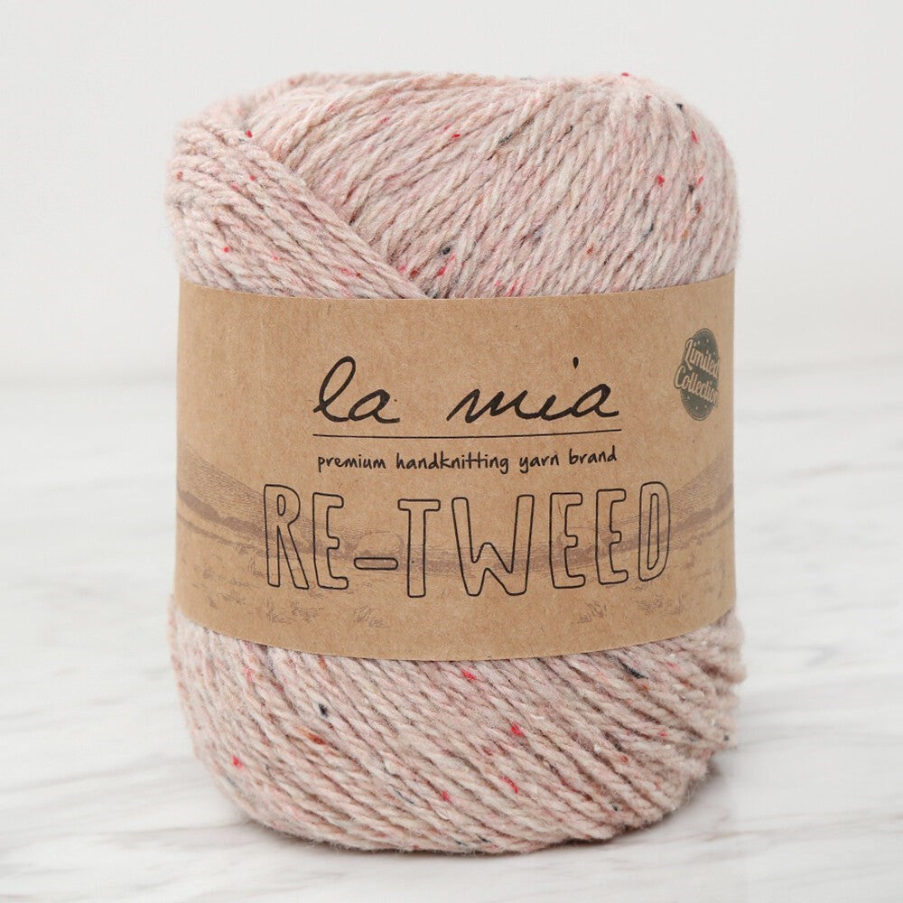La Mia Re-Tweed Bej Melanj El Örgü İpi - L022 - UcuzaGeliyor