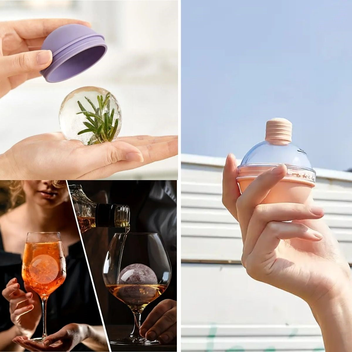 GENEL® Hunili Altı Silikon Kolay Çıkabilen Büyük Boy Küre Buzluk