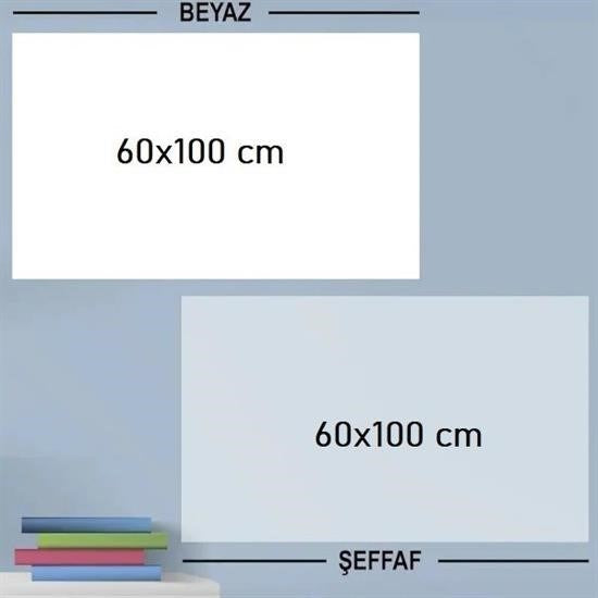 BUFFER® Ders Çalışma Yazı Tahtası Manyetik Duvar Stickerı 100x60 cm