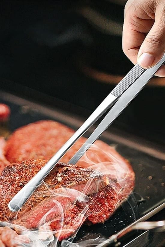 GENEL®  Yiyecek Servis Maşası Air Fryer  Master Chef Şef Cımbızı Et Kızartma Barbekü Aleti 30 Cm