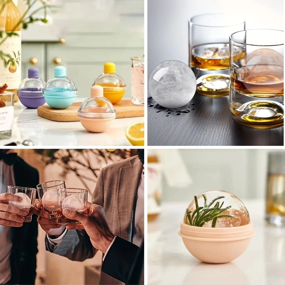 GENEL® Hunili Altı Silikon Kolay Çıkabilen Büyük Boy Küre Buzluk