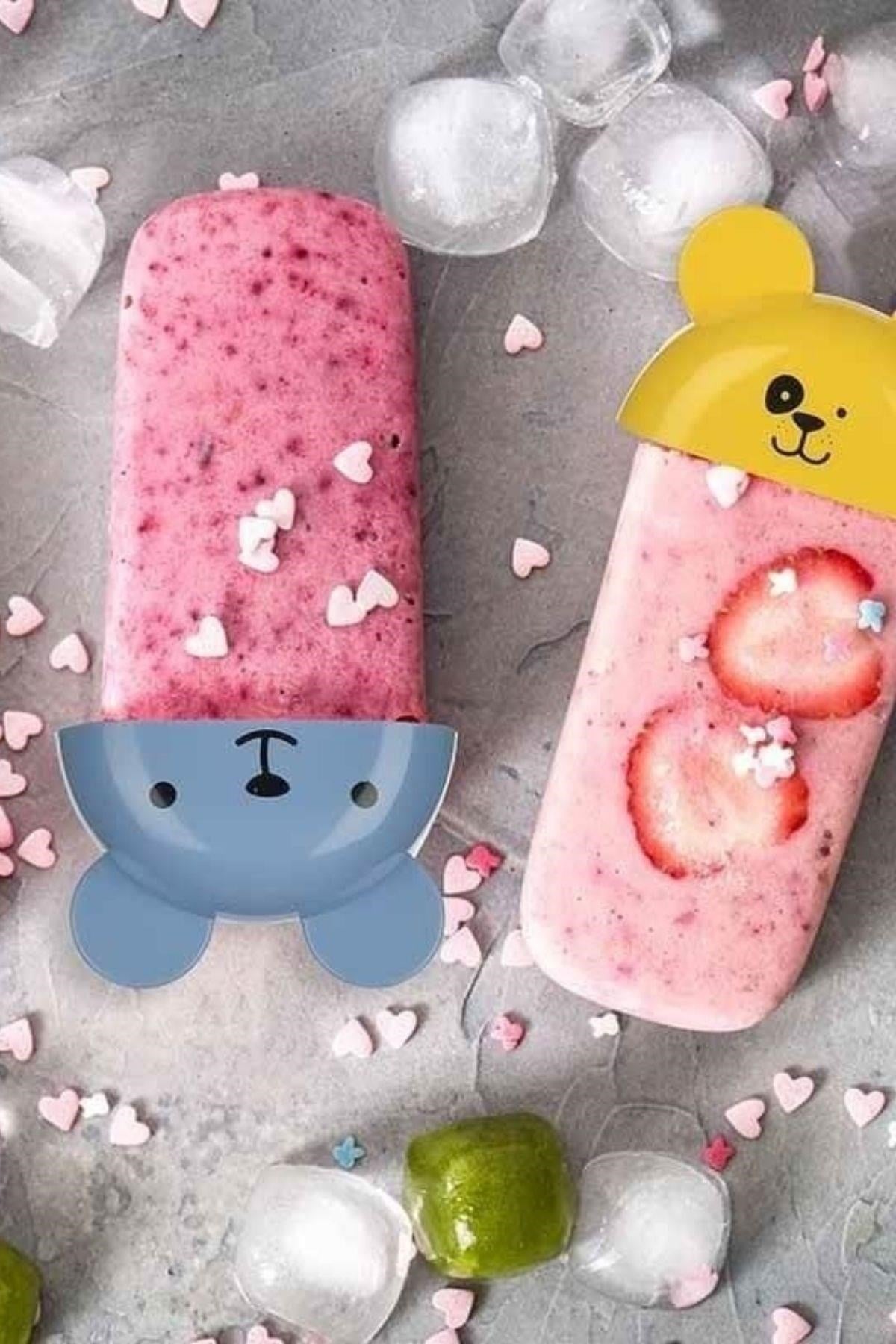 BUFFER® 4'lü Kolay Şekillendirici Sevimli Çocuk Meybuz  & Dondurma Kalıbı AP-9179