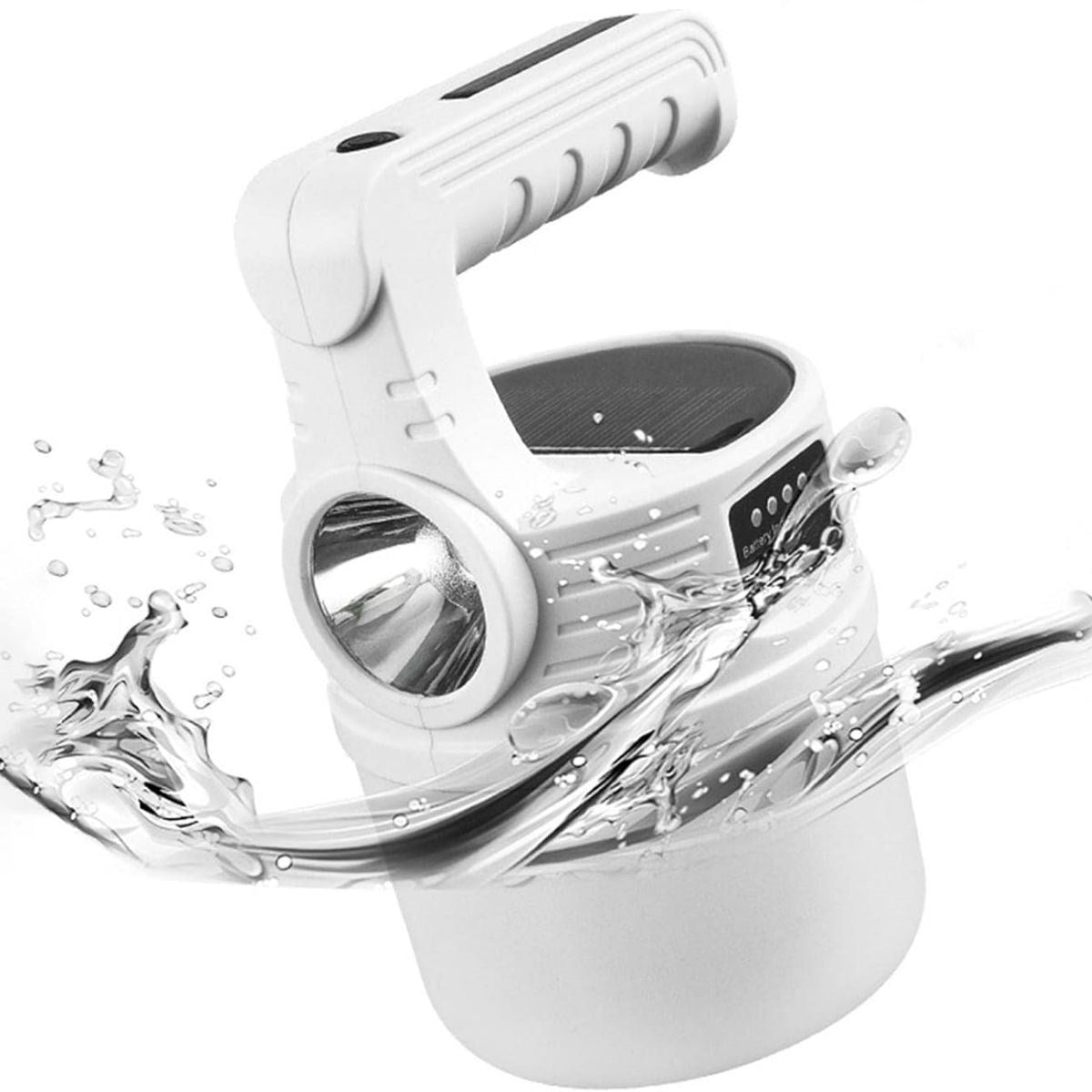 BUFFER® LED Güneş Enerjili Kamp Lambası-2000 Lümen Süper Parlak, 5 Aydınlatma Modlu,USB ile Şarj Edilebilir Dış Mekan,Asılabilir Torch El Feneri