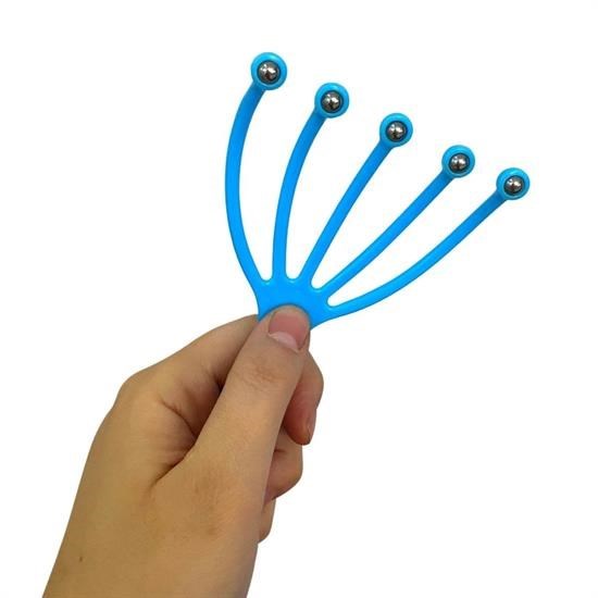 GENEL® Çok Fonksiyonlu 5 Uçlu Bilyeli Baş Boyun Bacak Kol Masaj Alet Rahatlatıcı Kafa Masaj Aparatı