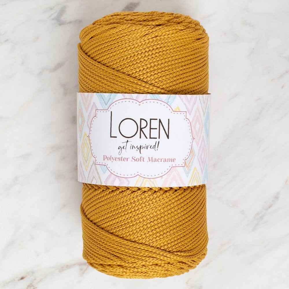 Loren Polyester Soft Macrame Hardal El Örgü İpi - LM061 - 34449 - UcuzaGeliyor