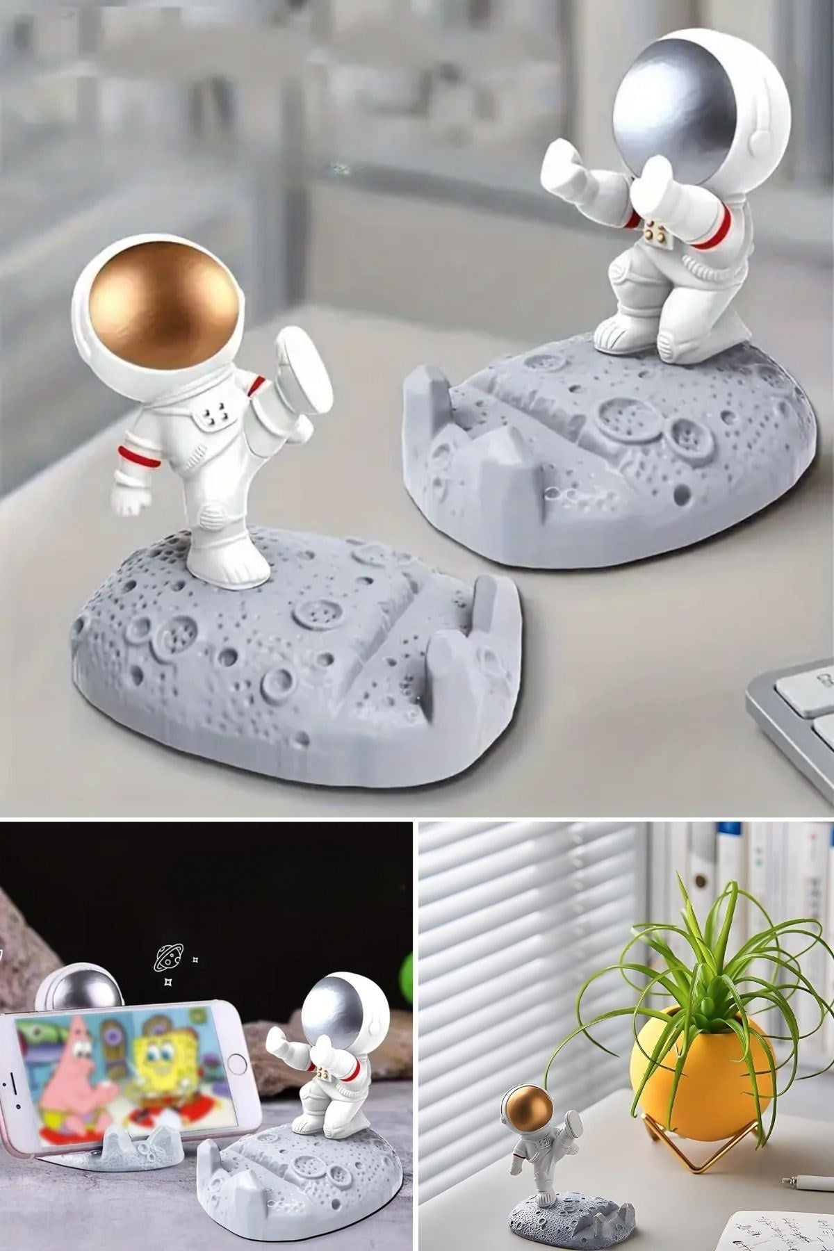 BUFFER® Mini Astronot Model Telefon ve Tablet Tutucu Standı