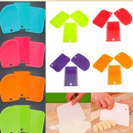 GENEL® Pasta Hamur Şekillendirici Spatula Kesici Kazıyıcı Dekoratör Set