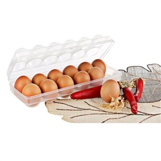 GENEL® 12li Şeffaf Kapaklı Kilitli Yumurta Saklama Kabı Kutusu Aparatı