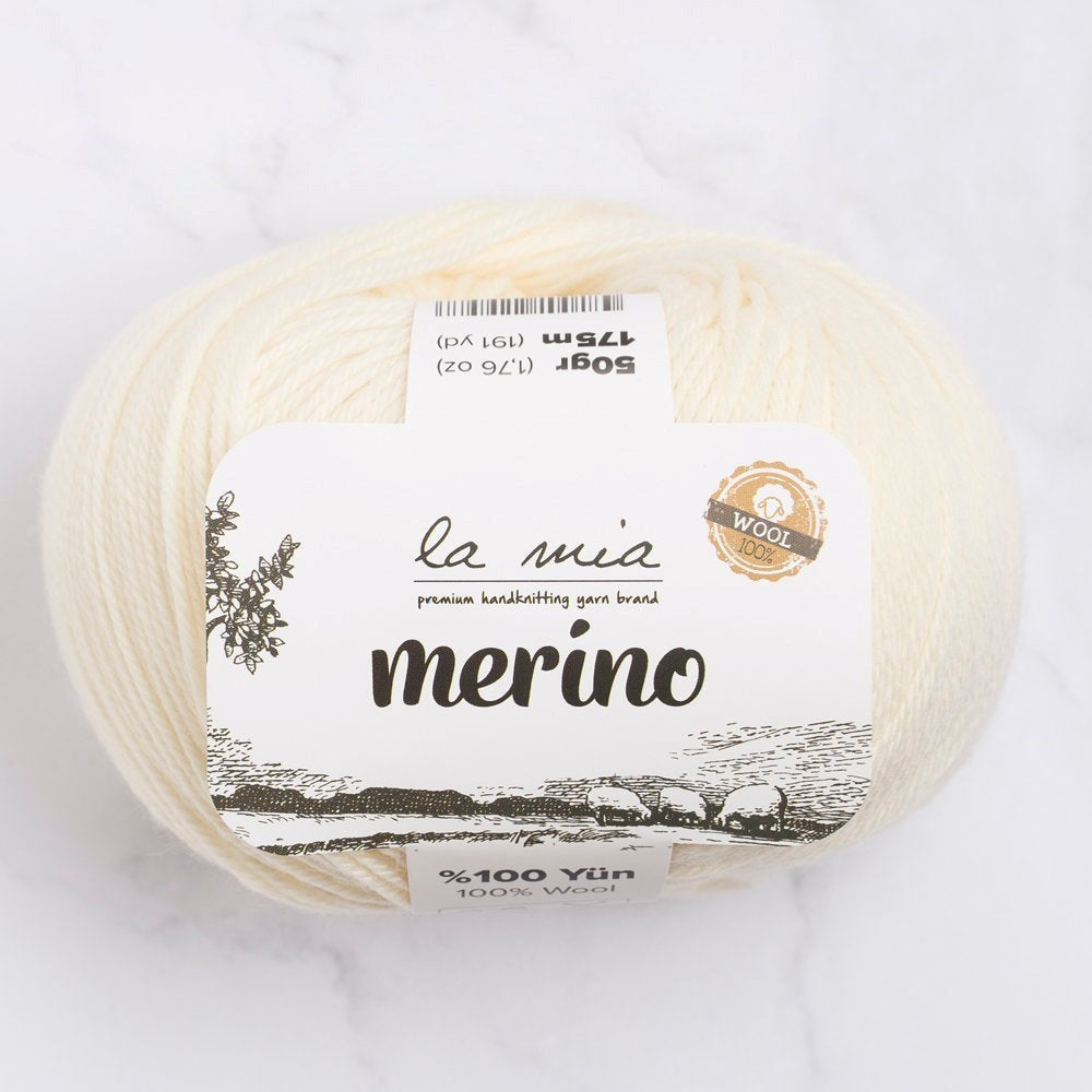 La Mia Merino Krem El Örgü İpi - L081 - 33776 - UcuzaGeliyor