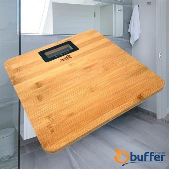 GENEL® Techfit Bambu Banyo Baskülü Yüksek Hassasiyetli Darbelere Dijital Dayanıklı Terazi Tf 1065 M