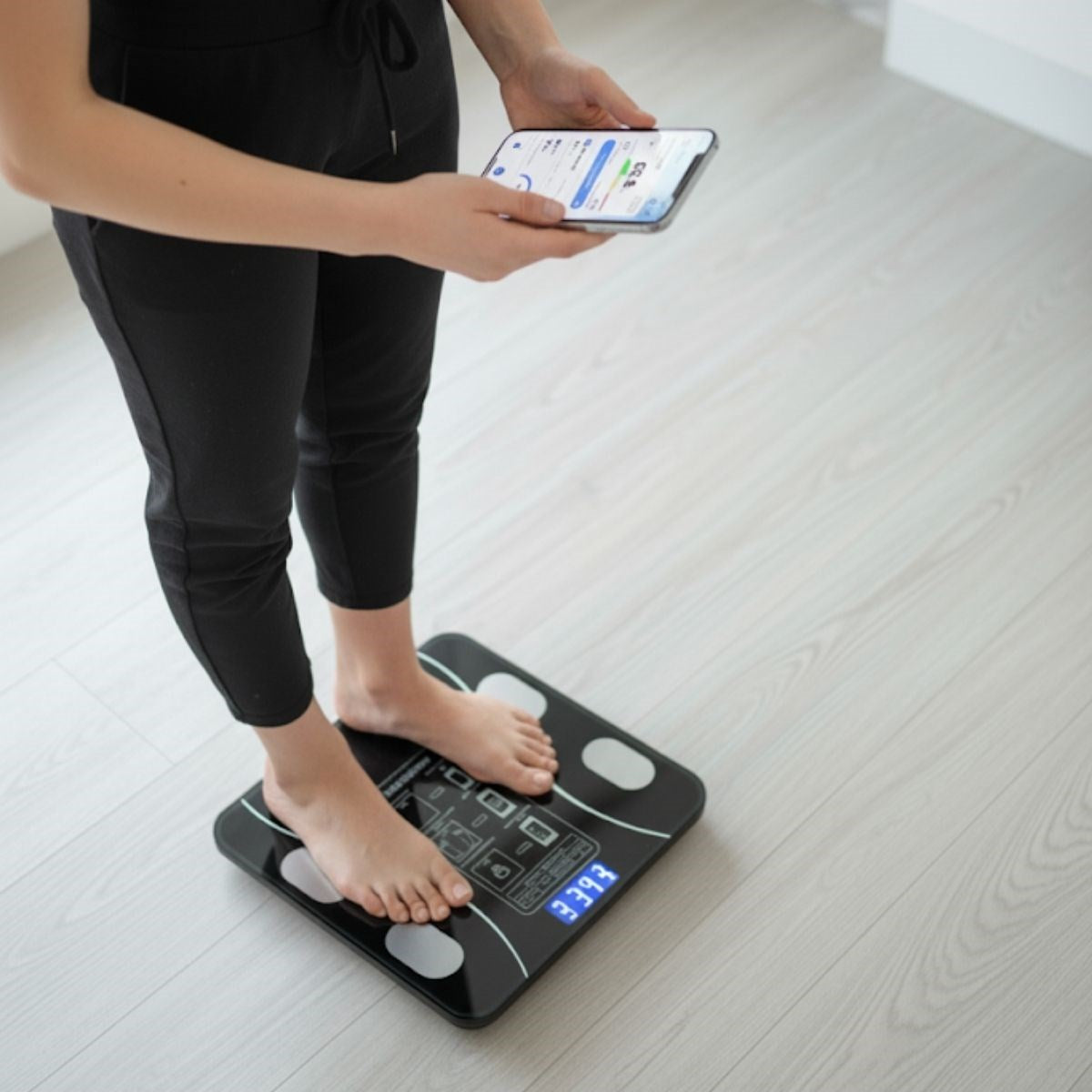 GENEL® Dijital Baskül Yağ Ölçer Fonksiyonlu Akıllı Baskül Bluetooth Bağlantılı Tartı