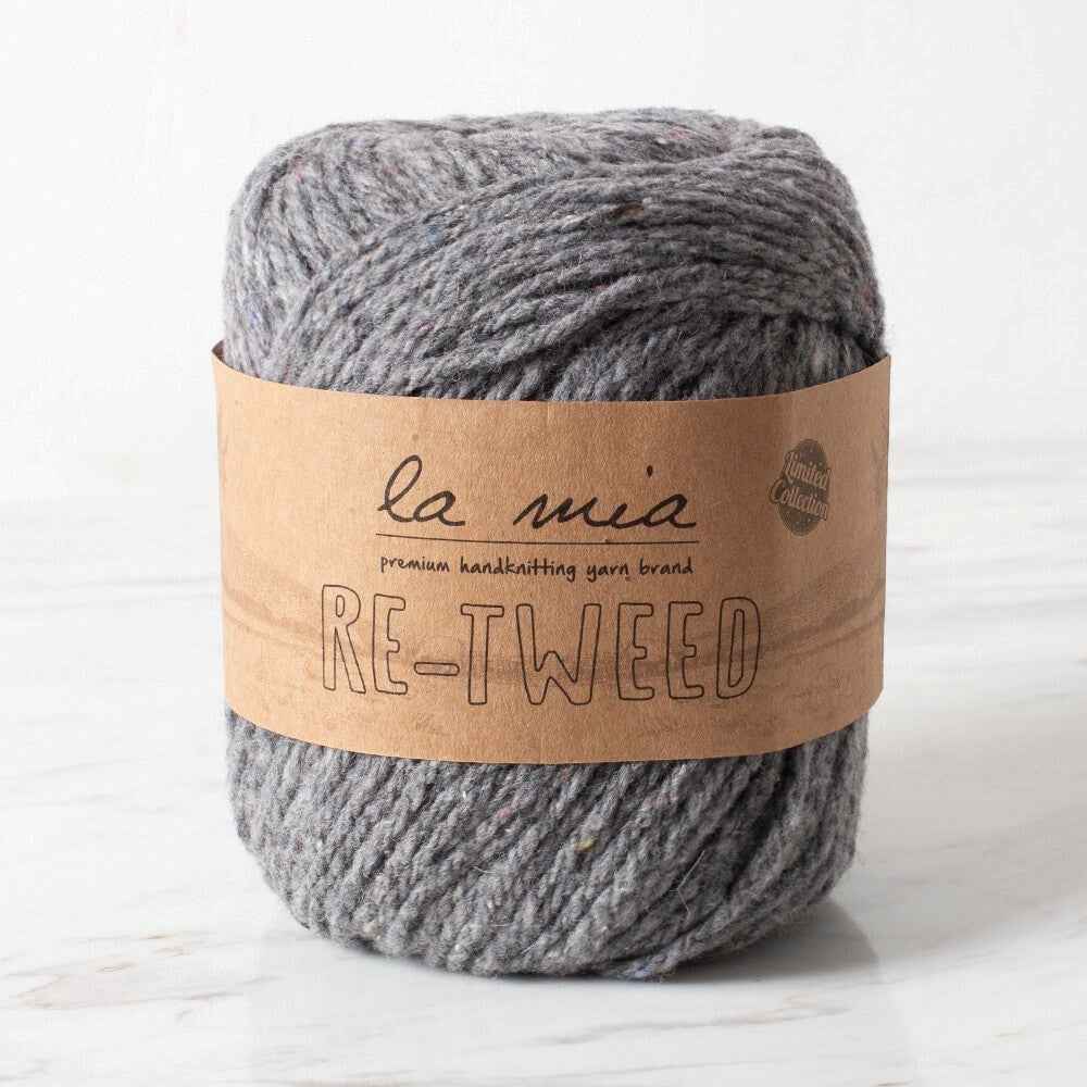 La Mia Re-Tweed Gri Melanj El Örgü İpi - L149 - 34404