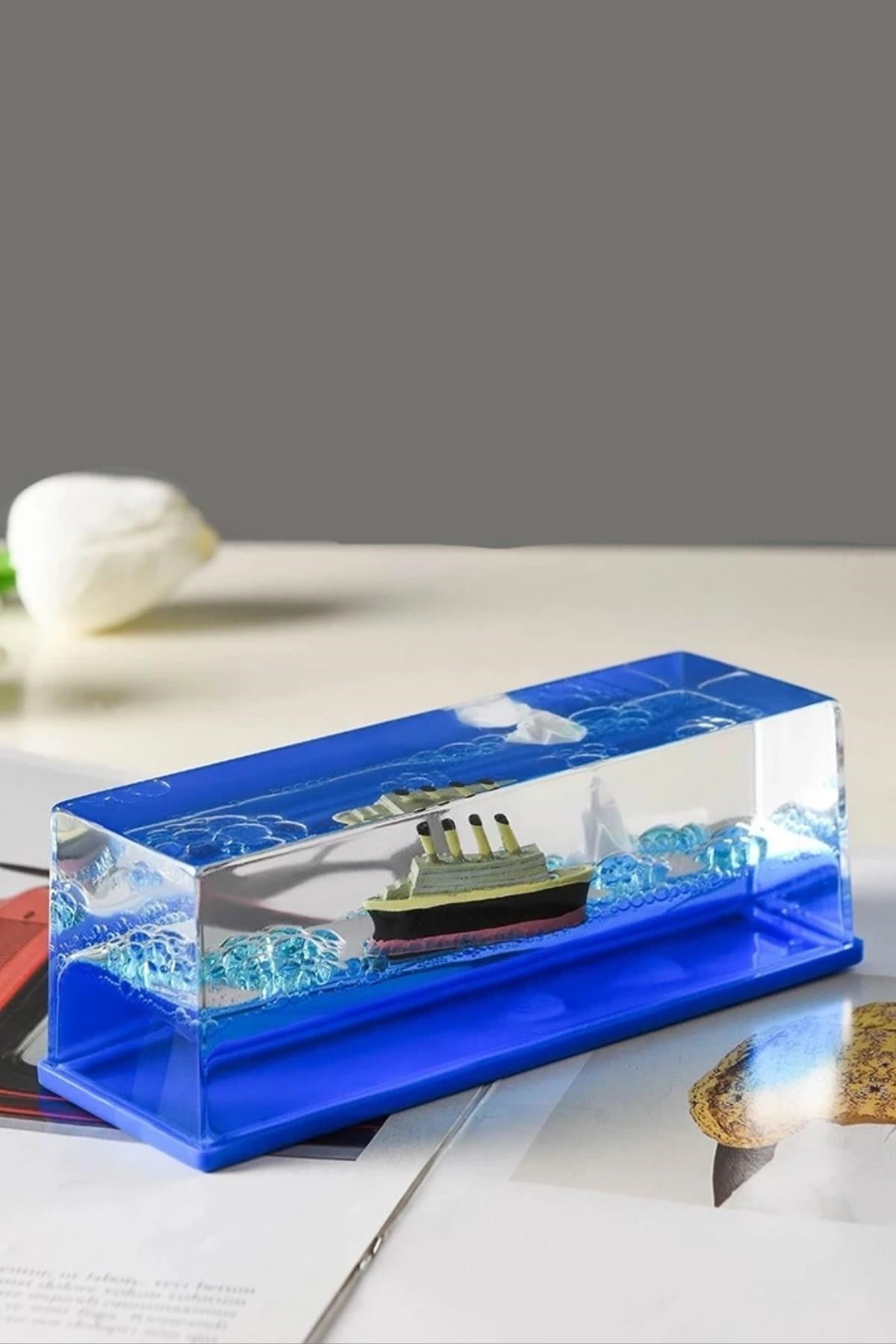 BUFFER®  Batmayan Gemi Hediyelik Dekoratif Ev ve Ofis Hediyesi Özel Aşk Gemisi