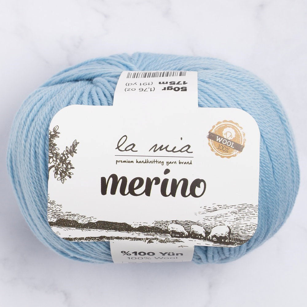 La Mia Merino Mavi El Örgü İpi - L095 - 33784 - UcuzaGeliyor