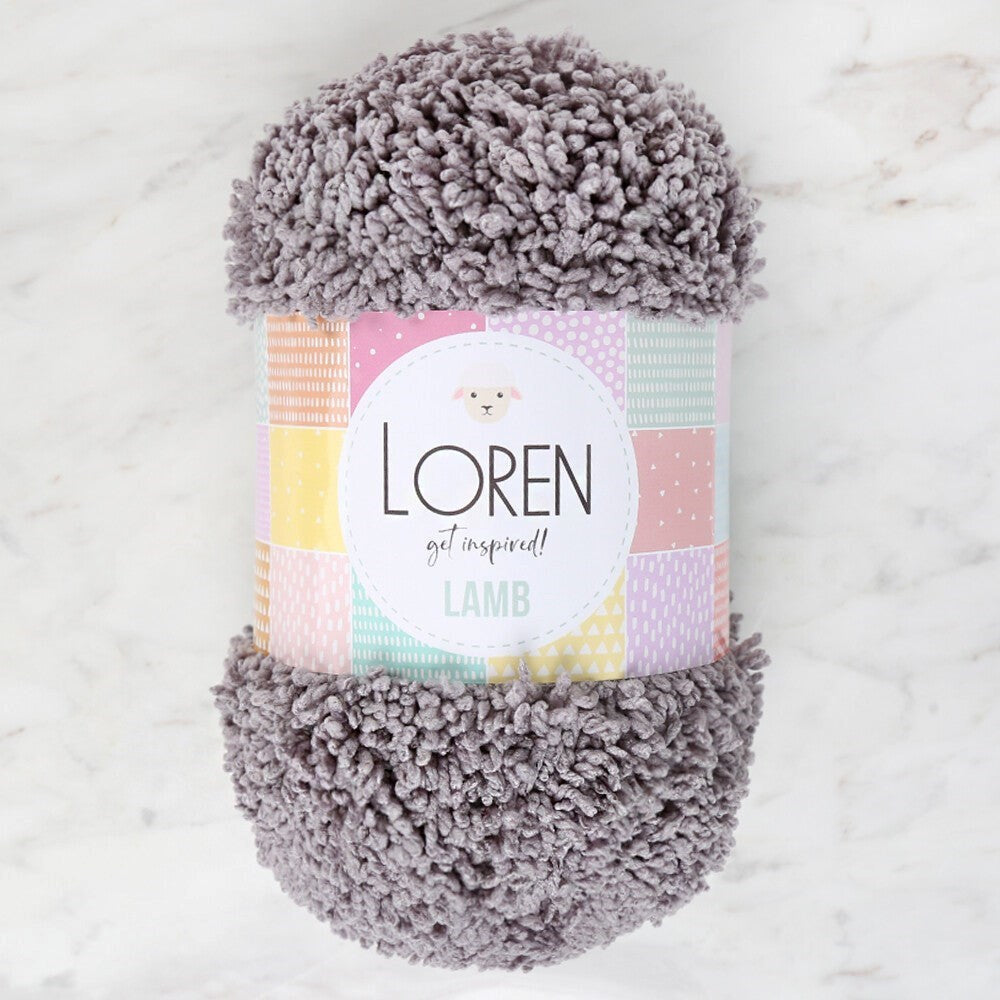 Loren Lamb Gri El Örgü İpi - R025 - UcuzaGeliyor