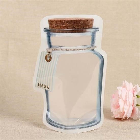 GENEL® Kavanoz Görünümlü Kilitli Poşet Çıtçıtlı ve Pratik Torba 4 Adet