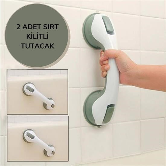 BUFFER® Düşme Ve Kayma Önleyici Banyo Tuvalet Vantuzlu Kilitli Tutacak