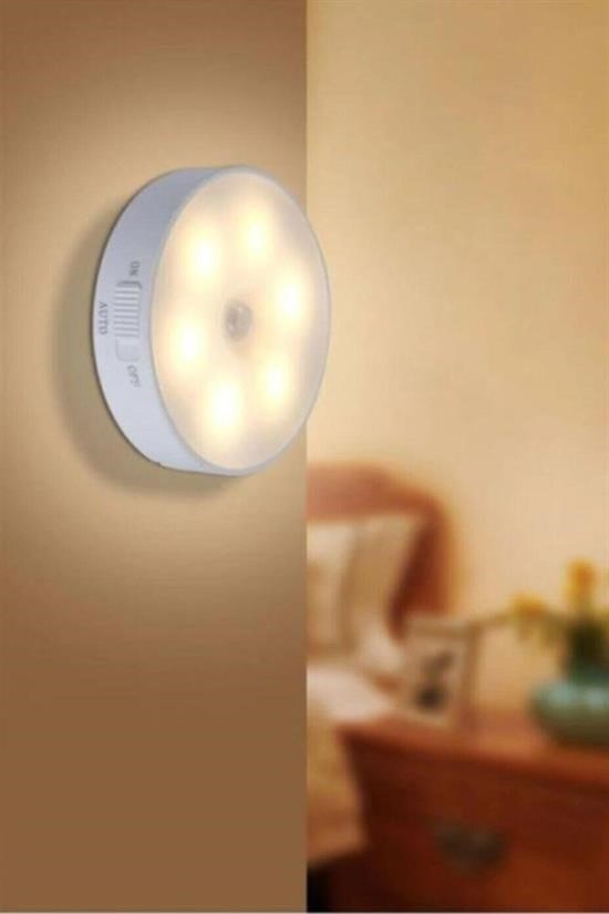 GENEL® Hareket Sensörlü Usb Şarjlı Spot Lamba Mıknatıslı ve Yapışkanlı Gün Işığı Renk Led