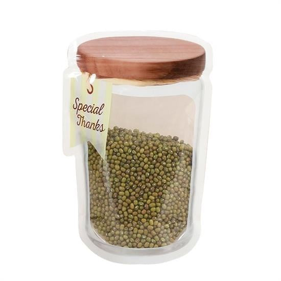 GENEL® Kavanoz Görünümlü Kilitli Poşet Çıtçıtlı ve Pratik Torba 4 Adet