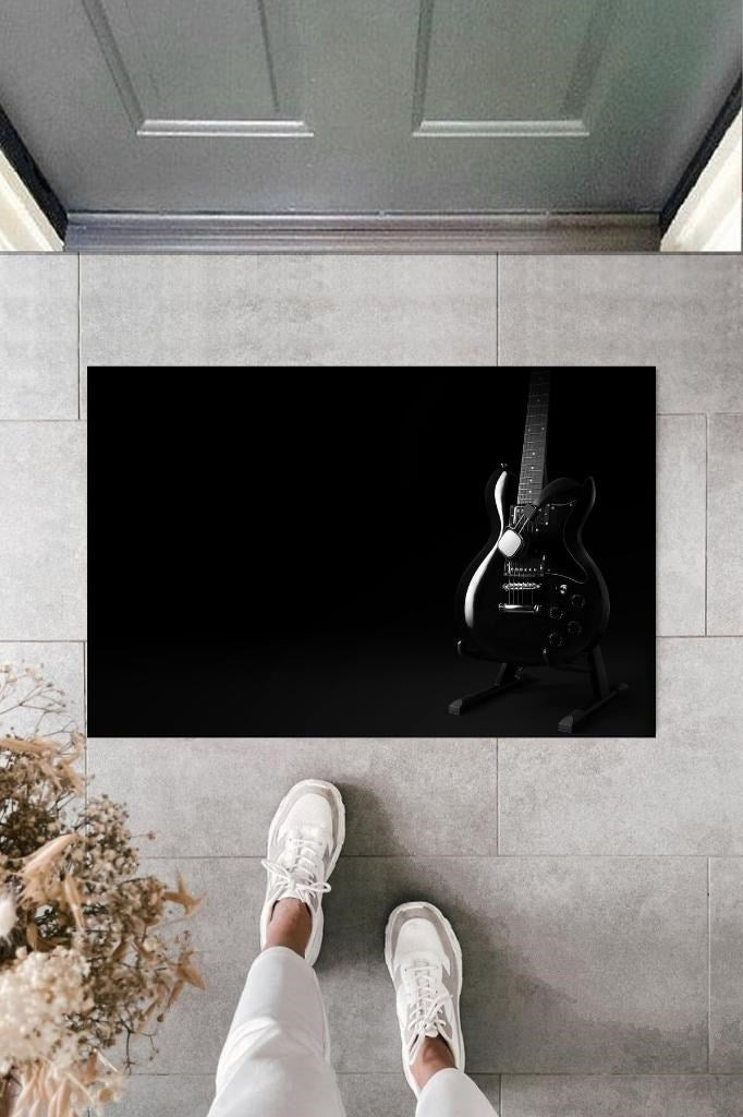 Dijital Elektro Gitar Siyah Kapı Paspası Dış Mekan Paspas K-2117 - UcuzaGeliyor