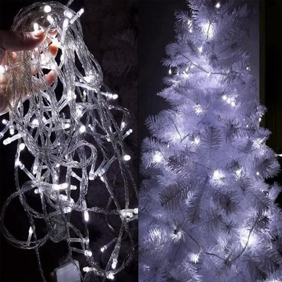 GENEL® 100 Ledli 8 Fonksiyonlu 10 Metre Led Aydınlatma Dekor Lambası (beyaz)