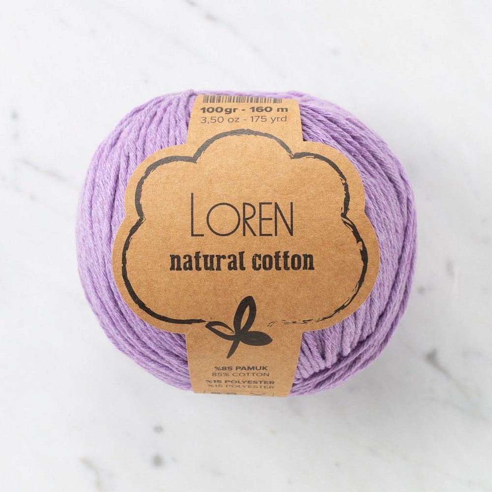 Loren Natural Cotton Lila El Örgü İpi - R020 - 33920 - UcuzaGeliyor