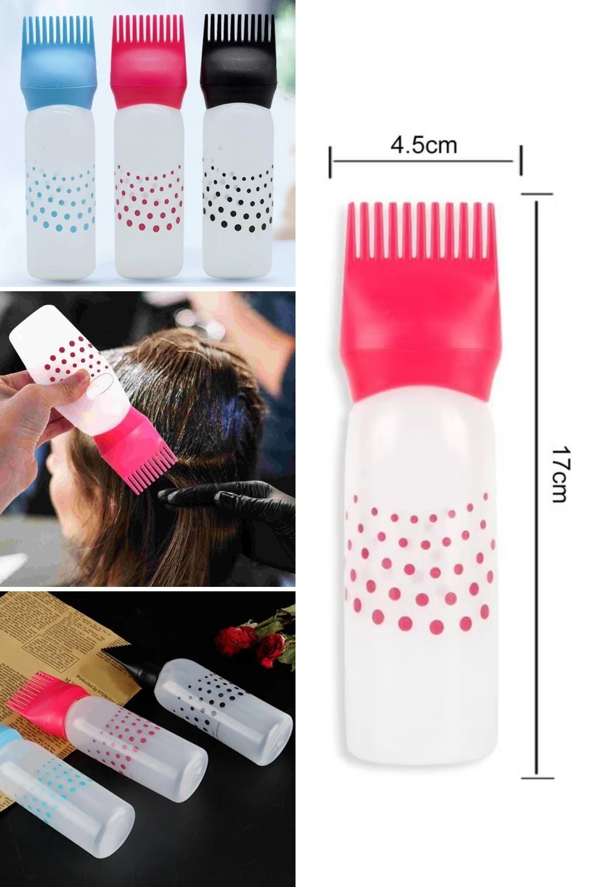 GENEL® Saç Boyama Aparatı Taraklı Saç Bakımı Krem Saç Yağı Uygulama Aparatı