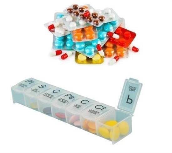 GENEL® Haftalık Günlük İlaç Saklama Kutusu 7 Günlük İlaç  Saklama Kabı