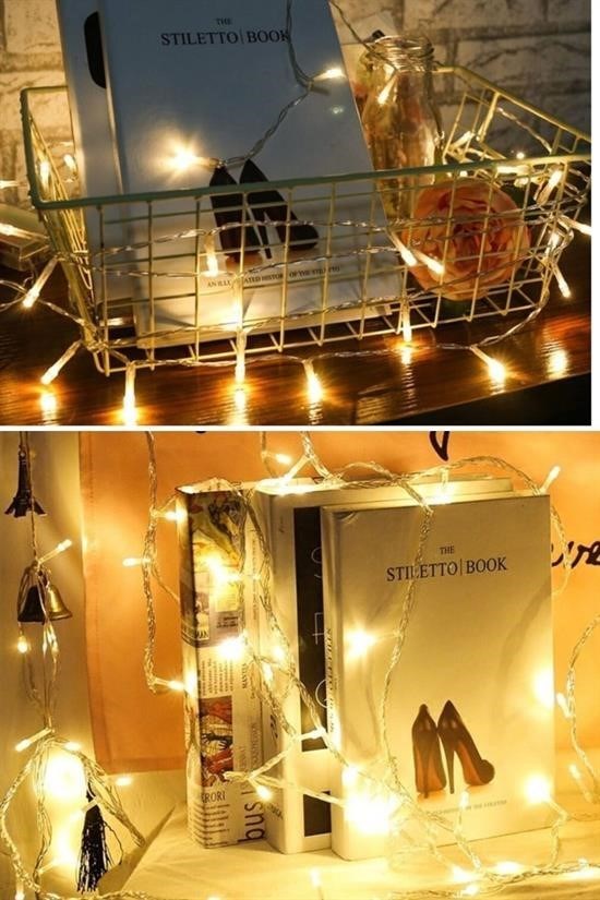 BUFFER® 10 Metre 100 Ledli 8 Fonksiyonlu Dekoratif Lambader Sarı Lamba