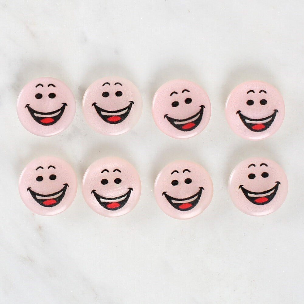 Loren Crafts 8'li Gülen Yüz Düğme - 1025