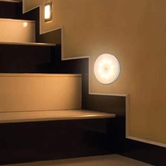 GENEL® Hareket Sensörlü Usb Şarjlı Spot Lamba Mıknatıslı ve Yapışkanlı Gün Işığı Renk Led