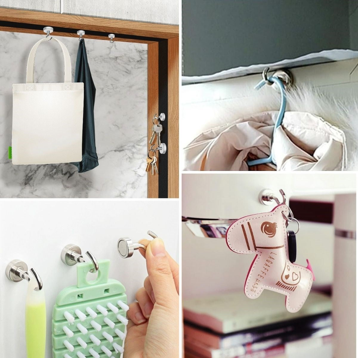 BUFFER® Güçlü Manyetik Mutfak,Banyolar İçin Çok Amaçlı 2'li Magnet Askı