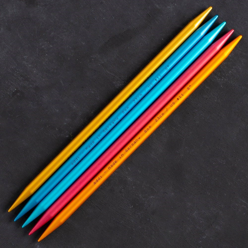 Addi Colibri 8mm 23cm Renkli Çorap Şişi - 204-7 - UcuzaGeliyor