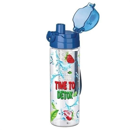 GENEL® Tutma Saplı Kilitli Kendiliğinden Süzgeçli Kolay Taşınabilir Detoks Sporcu Diyet Matarası