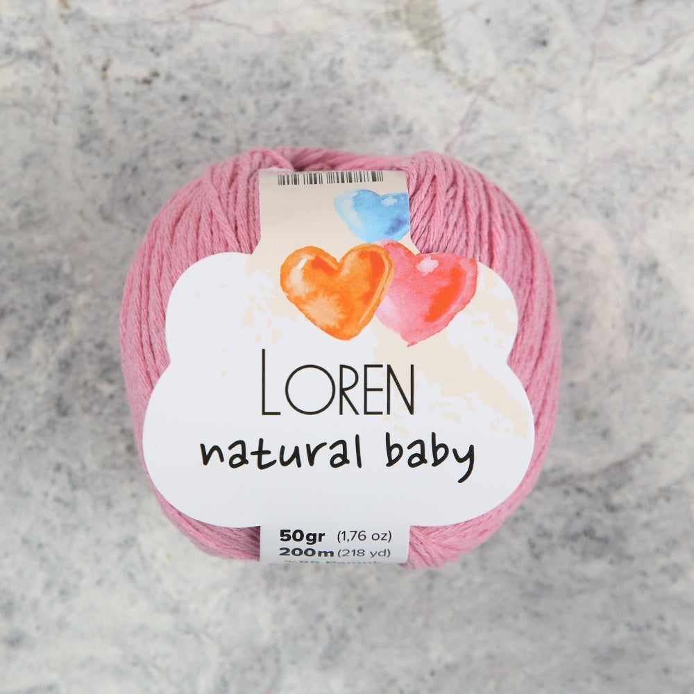 Loren Natural Baby Pembe El Örgü İpi - R100 - UcuzaGeliyor
