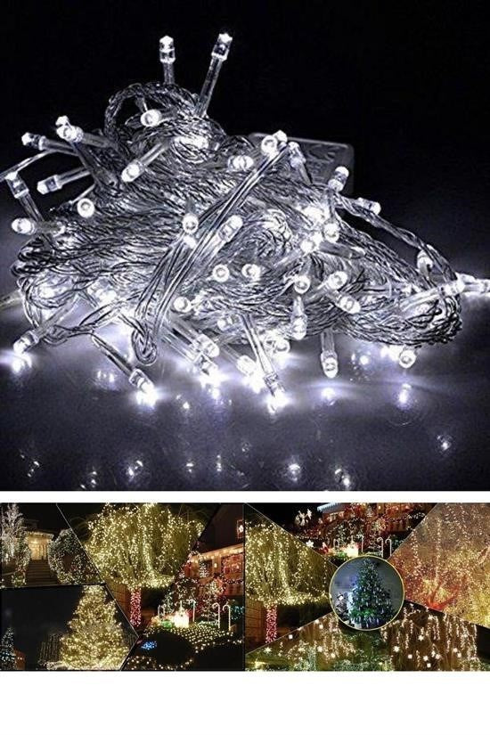 GENEL® 100 Ledli 8 Fonksiyonlu 10 Metre Led Aydınlatma Dekor Lambası (beyaz)