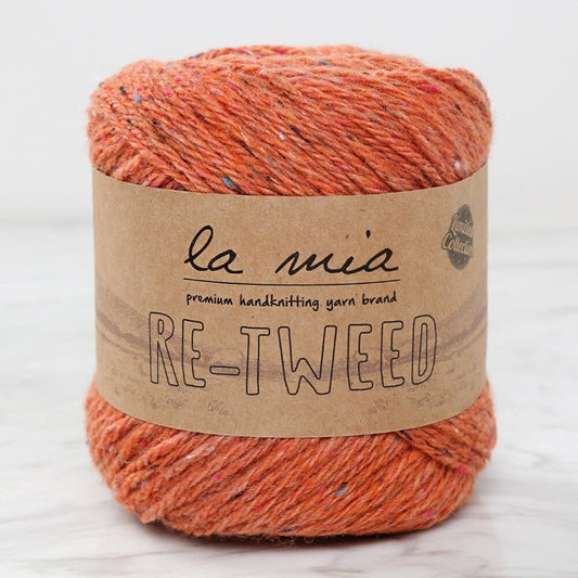 La Mia Re-Tweed Turuncu Melanj El Örgü İpi - L144 - UcuzaGeliyor