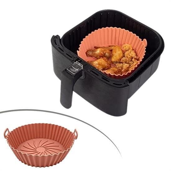 GENEL® Renkli Isıya Dayanıklı Yıkanılabilir Silikon Fırın Ve Airfryer Yuvarlak Pişirme Matı 20 Cm