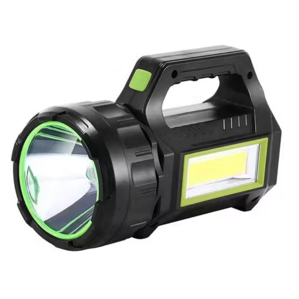 GENEL®  Şarjlı LED El Feneri 10W Taşınabilir Acil Durum Lambası USB Şarjlı & Yan COB Işıklı