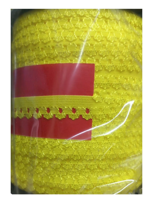 Çamaşır Lastiği Dantelli 1 cm 1 Metre Sarı - UcuzaGeliyor