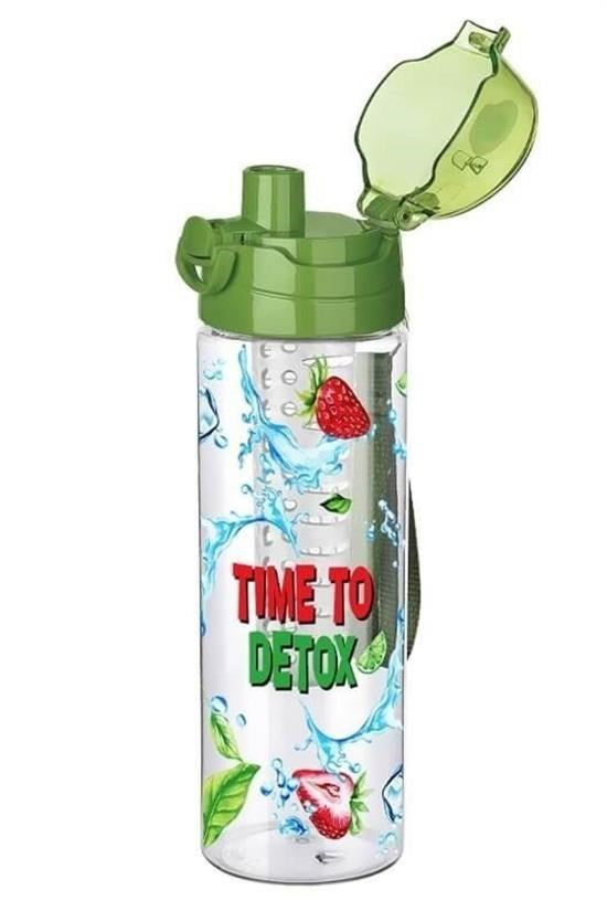 GENEL® Tutma Saplı Kilitli Kendiliğinden Süzgeçli Kolay Taşınabilir Detoks Sporcu Diyet Matarası