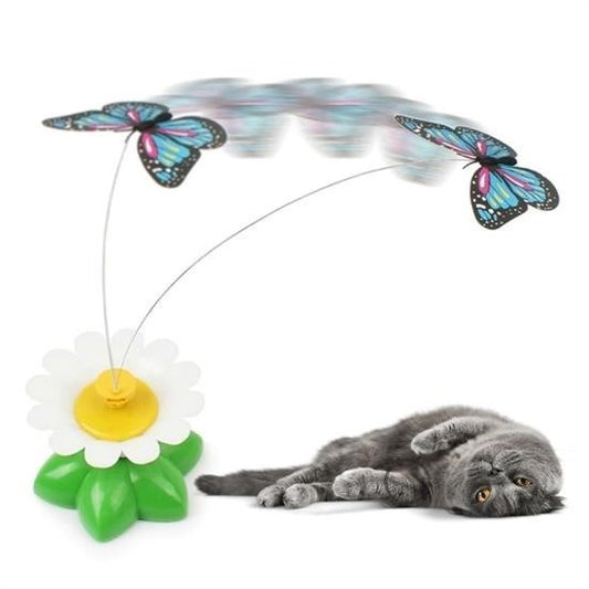 BUFFER® Hareketli Dönen Kelebek - Kedi Oyuncağı ( Pille Çalışır) - UcuzaGeliyor