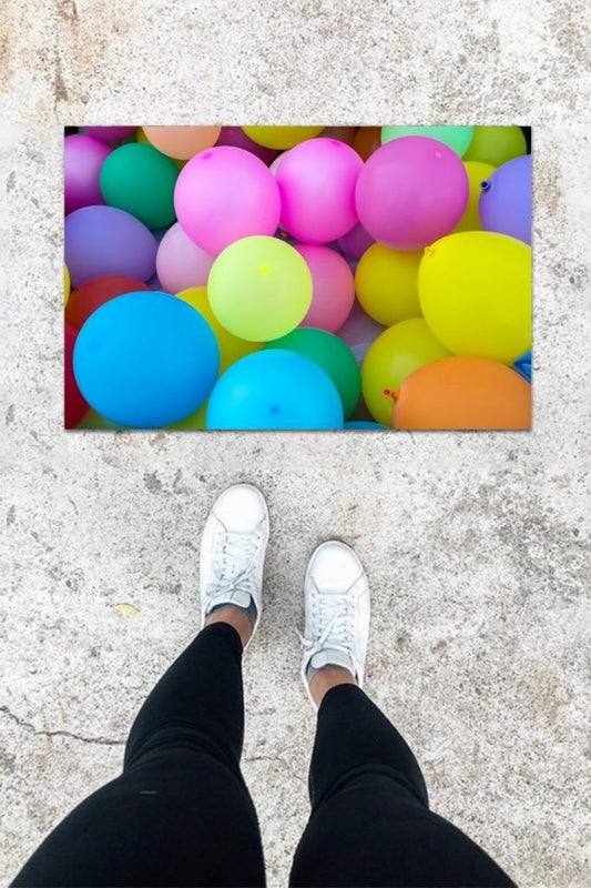 Dijital Baskı Renkli Balon Desen Kapı Önü Paspası K-1015 - UcuzaGeliyor