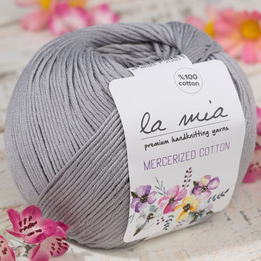 La Mia Mercerized Cotton Gri El Örgü İpi - 232 - 33578 - UcuzaGeliyor